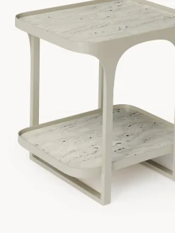 Westwing Collection Mesa auxiliar en look travertino Bella