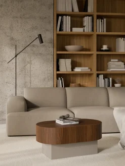 Westwing Collection Mesa auxiliar ovalada Rylan