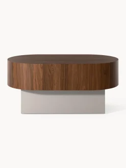Westwing Collection Mesa auxiliar ovalada Rylan