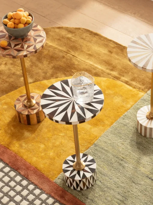 Kare Design Mesa auxiliar redonda artesanal Domero^ Mesas Auxiliares