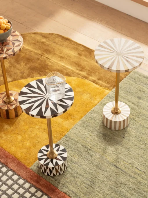 Kare Design Mesa auxiliar redonda artesanal Domero