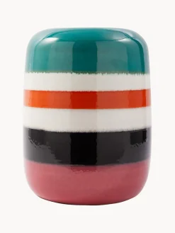 POLSPOTTEN Mesa auxiliar redonda artesanal Striped Pill^ Mesas Auxiliares