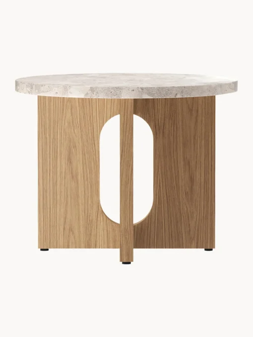 Audo Copenhagen Mesa auxiliar redonda con tablero de arenisca Ibiza