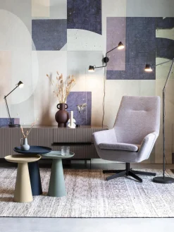 Mesa auxiliar redonda de metal Ringar