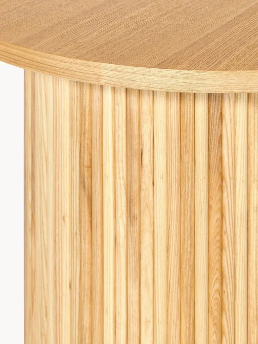 Westwing Collection Mesa auxiliar redonda de madera Nele