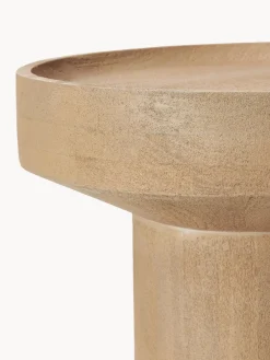 Westwing Collection Mesa auxiliar redonda de madera de mango Benno