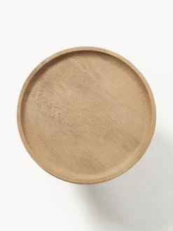 Westwing Collection Mesa auxiliar redonda de madera de mango Benno