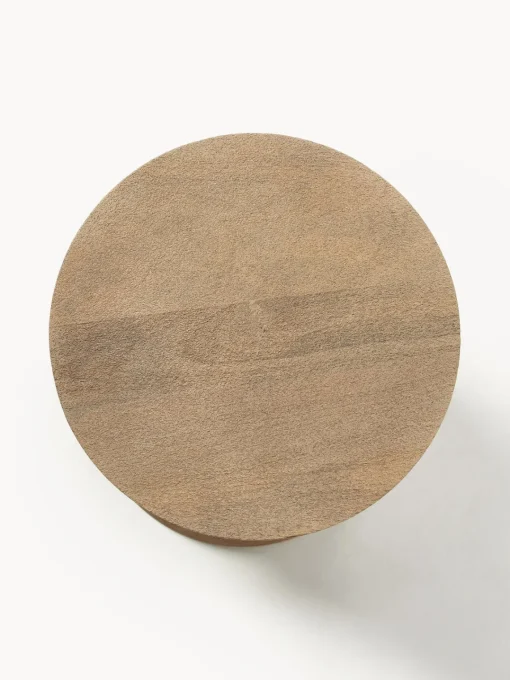 Westwing Collection Mesa auxiliar redonda de madera de mango Benno