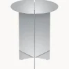 blomus Mesa auxiliar redonda de acero inoxidable Oru