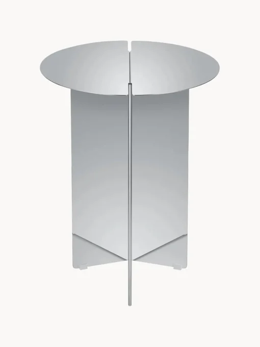 blomus Mesa auxiliar redonda de acero inoxidable Oru