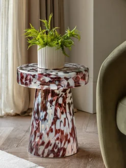 Mesa auxiliar redonda soplada Murano^ Mesas Auxiliares