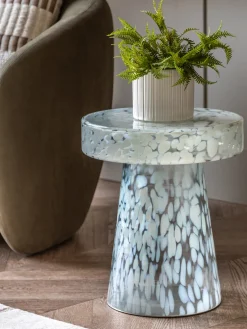 Mesa auxiliar redonda soplada Murano^ Mesas Auxiliares