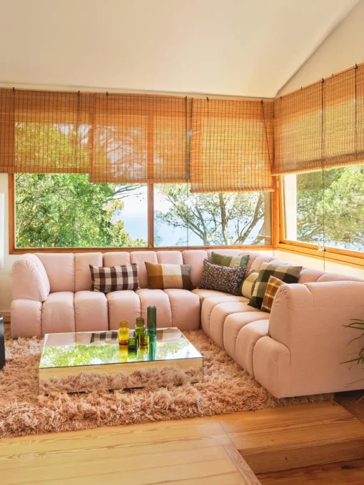 HKLIVING Mesa de centro artesanal de cristal de espejo Mirror, 90 cm