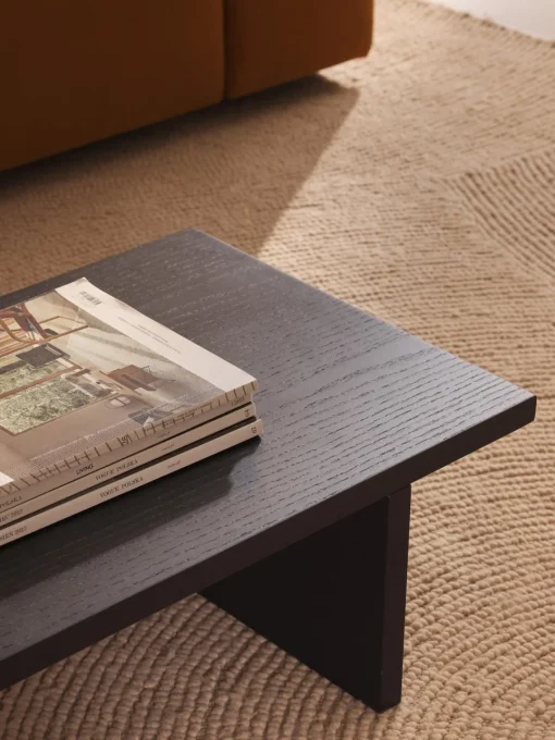 Westwing Collection Mesa de centro baja de madera Dako