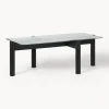 Noo.ma Mesa de centro de madera de haya con tablero de cristal Kob^ Mesas De Centro|Mesas De Centro