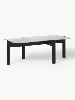 Noo.ma Mesa de centro de madera de haya con tablero de cristal Kob^ Mesas De Centro|Mesas De Centro