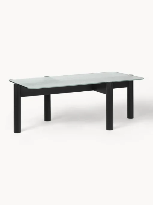 Noo.ma Mesa de centro de madera de haya con tablero de cristal Kob^ Mesas De Centro|Mesas De Centro