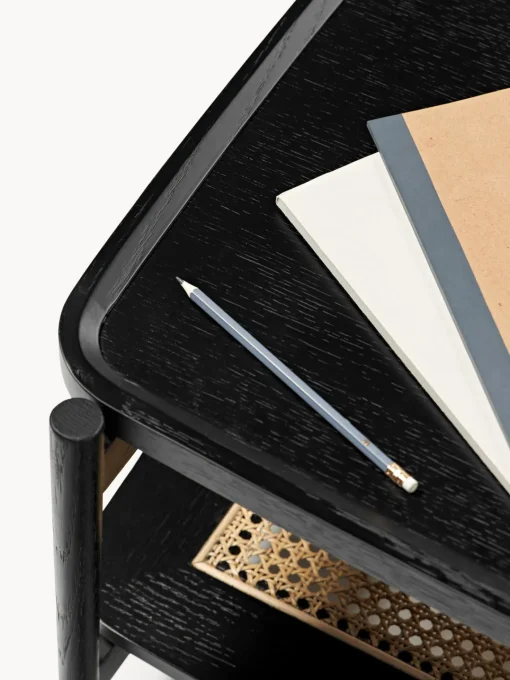 Westwing Collection Mesa de centro de madera con espacio de almacenaje de tejido vienés Libby^ Mesas De Centro|Mesas De Centro