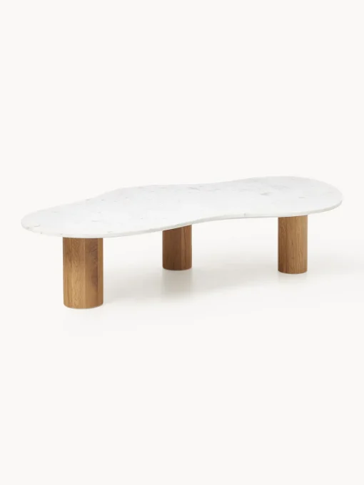 Westwing Collection Mesa de centro de mármol con forma orgánica Naruto^ Mesas De Centro|Mesas De Centro