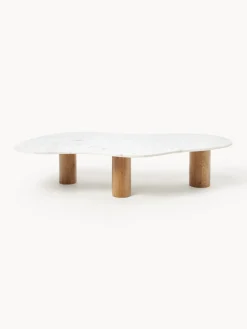 Westwing Collection Mesa de centro de mármol con forma orgánica Naruto^ Mesas De Centro|Mesas De Centro