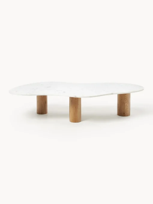 Westwing Collection Mesa de centro de mármol con forma orgánica Naruto^ Mesas De Centro|Mesas De Centro