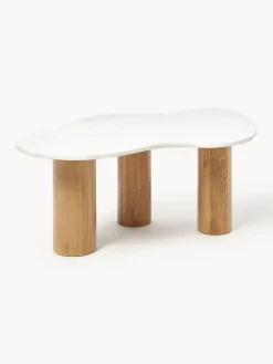 Westwing Collection Mesa de centro de mármol con forma orgánica Naruto