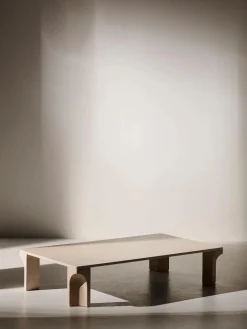 GUBI Mesa de centro de travertino Doric, 140 cm^ Mesas De Centro|Mesas De Centro