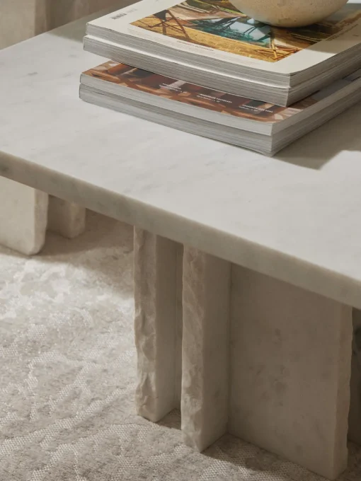 Westwing Collection Mesa de centro en look mármol Selene