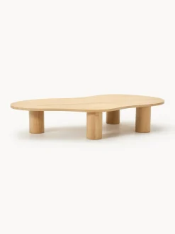 Westwing Collection Mesa de centro grande de madera de roble con forma orgánica Didi^ Mesas De Centro|Mesas De Centro