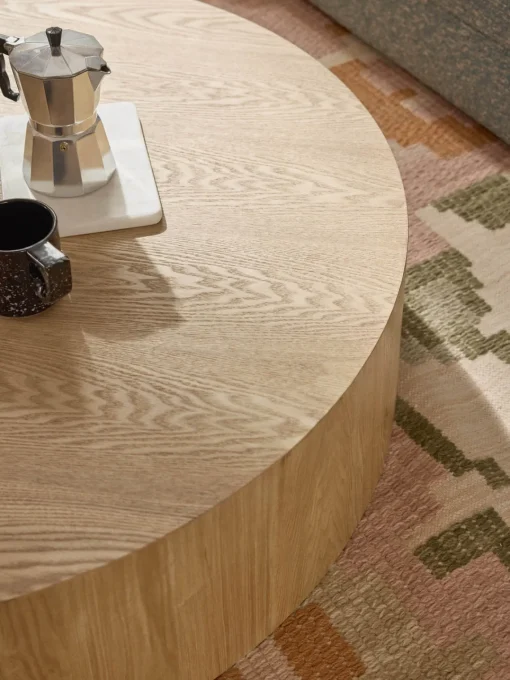 Westwing Collection Mesa de centro grande redonda de madera Dan^ Mesas De Centro|Mesas De Centro