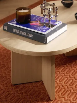 Westwing Collection Mesa de centro ovalada de madera Toni