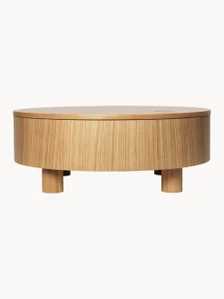 Ferm Living Mesa de centro redonda con espacio de almacenamiento Olles