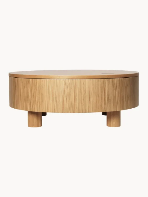 Ferm Living Mesa de centro redonda con espacio de almacenamiento Olles