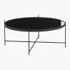 Zuiver Mesa de centro redonda Cupid, tablero de vidrio extraíble