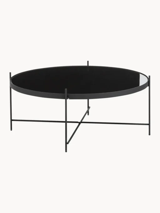 Zuiver Mesa de centro redonda Cupid, tablero de vidrio extraíble