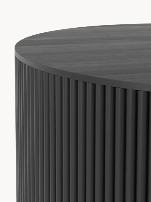 Westwing Collection Mesa de centro redonda de madera con espacio de almacenamiento Nele