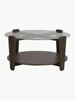 Rowico Home Mesa de centro redonda de madera de roble Arran