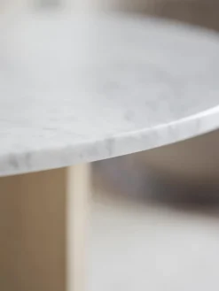 Rowico Home Mesa de centro redonda de mármol Brooksville