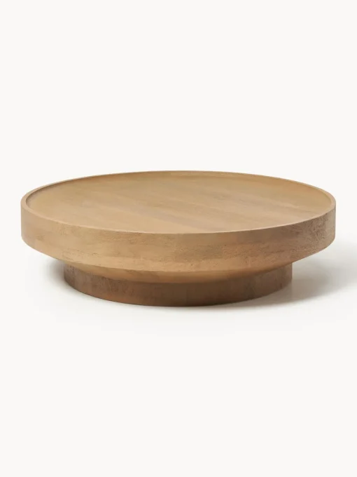 Westwing Collection Mesa de centro redonda XL de madera de mango Benno