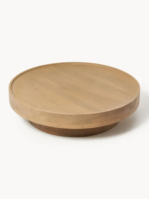 Westwing Collection Mesa de centro redonda XL de madera de mango Benno