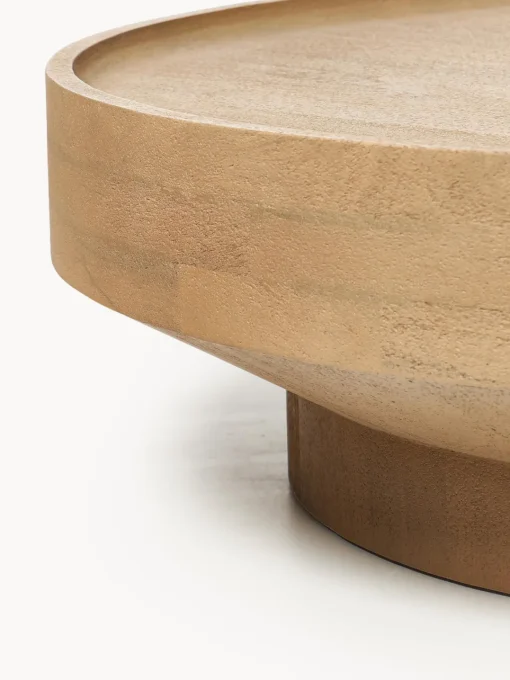 Westwing Collection Mesa de centro redonda XL de madera de mango Benno