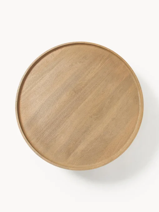 Westwing Collection Mesa de centro redonda XL de madera de mango Benno