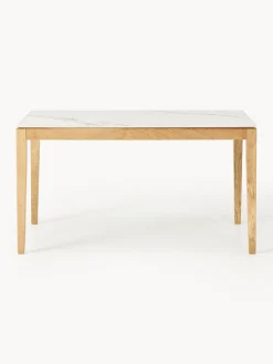 Westwing Collection Mesa de comedor con tablero en aspecto mármol Jackson, tamaños diferentes