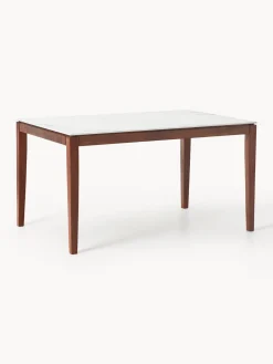 Westwing Collection Mesa de comedor con tablero en look mármol Jackson, tamaños diferentes