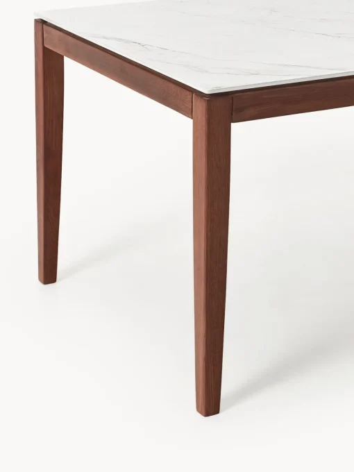 Westwing Collection Mesa de comedor con tablero en look mármol Jackson, tamaños diferentes