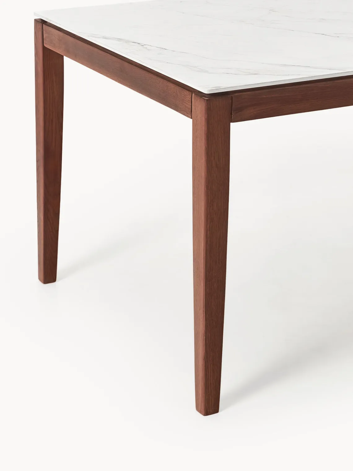 Westwing Collection Mesa de comedor con tablero en look mármol Jackson, tamaños diferentes