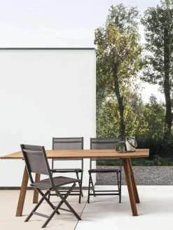 Bizzotto Mesa de comedor de madera para interior y exterior Glasgow