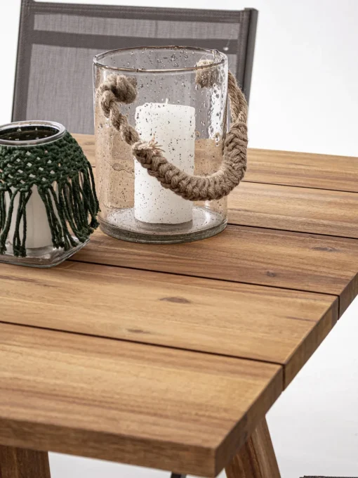 Bizzotto Mesa de comedor de madera para interior y exterior Glasgow