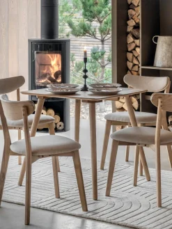 Mesa de comedor de madera Hatfield, 77 x 77 cm^ Mesas De Comedor|Mesas De Comedor
