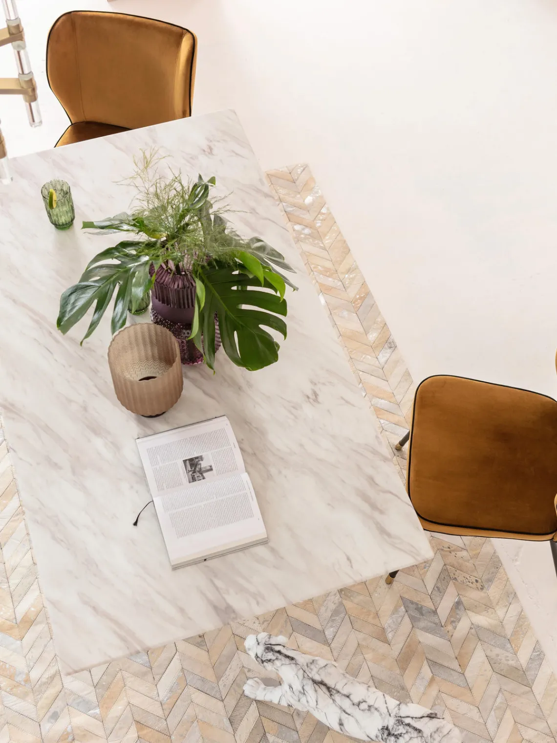 Kare Design Mesa de comedor de mármol Artistico, 160 x 90 cm